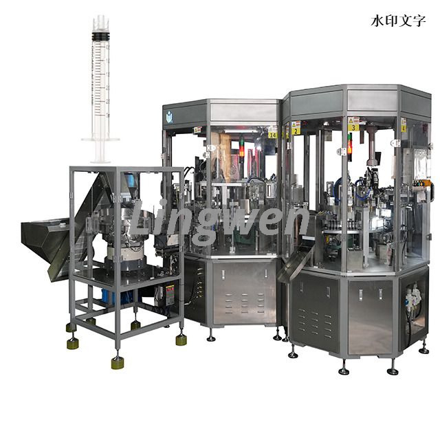 Lingwen Medical Device Luer Lock Plastic Syringe Assembly Machine